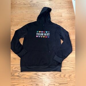Taylor Swift The Eras Tour Hoodie - Black Heart Graphic Concert Merch - 2XL